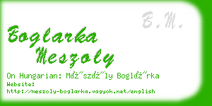 boglarka meszoly business card